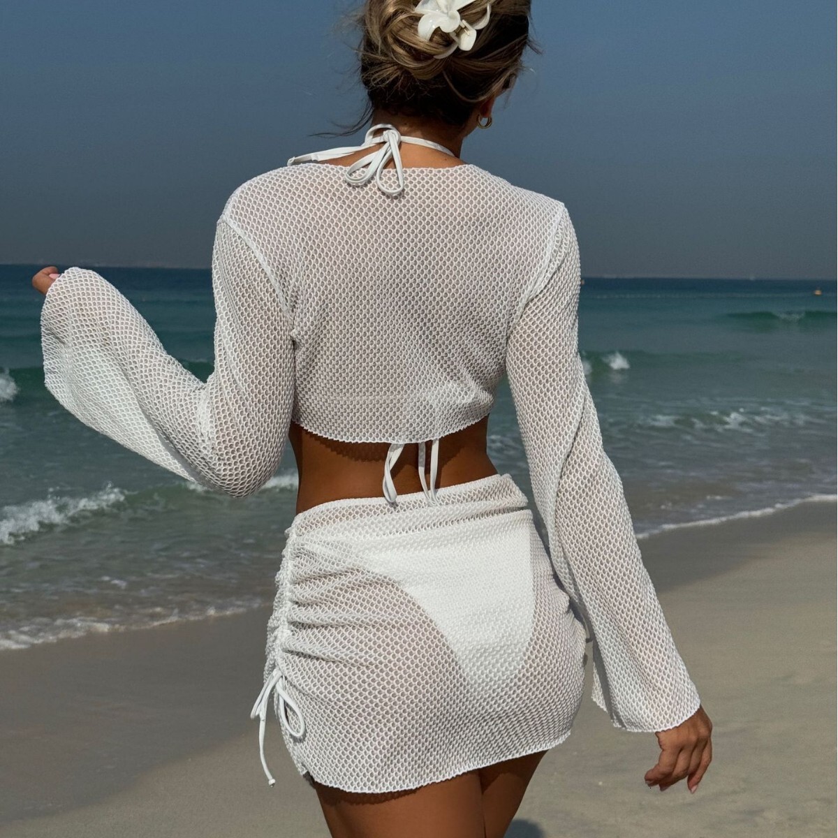 2025 Solid Color Sexy designer swimwear Summer New Beach Vacation Ins Style Four Piece Split Swimsuit bikini