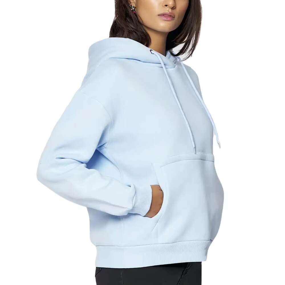 Custom Women Cotton Fleece Casual Solid Knitted Hoodies For Woman Pullover Breathable Printed Street Wear From Pakistan