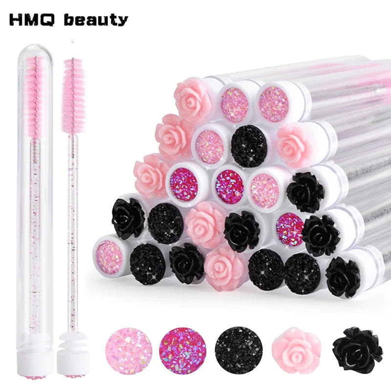 100Pcs Disposable Eyelash Brushes Reusable Eyelashes Brush Tube Mascara Wands Tubes Dust-proof Lash Spoolies Storage Makeup Tool 250224