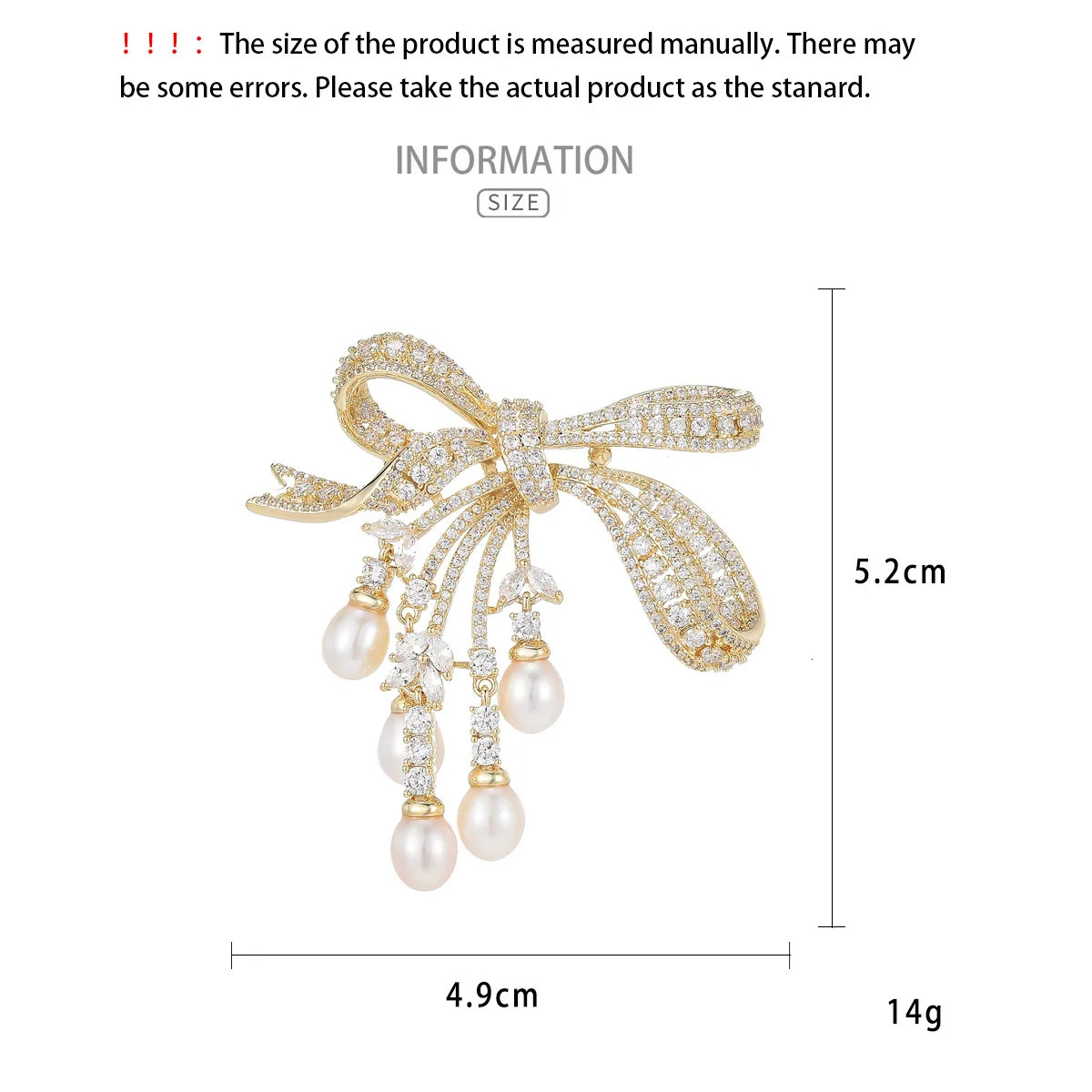 High-end Fashion Light Micro-inlaid Zircon Bow Brooches Natural Freshwater Pearl Corsage Coat Accessories Pins 250225