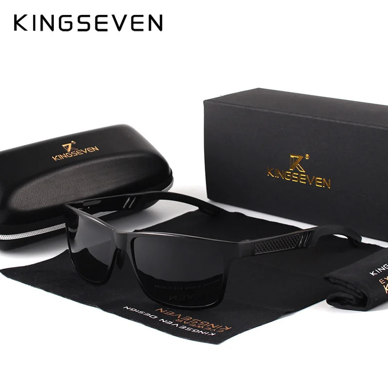 KINGSEVEN Aluminum Square Men/Women Polarized Coating Mirror Sun GlassesEyewear Sunglasses For Men 250221