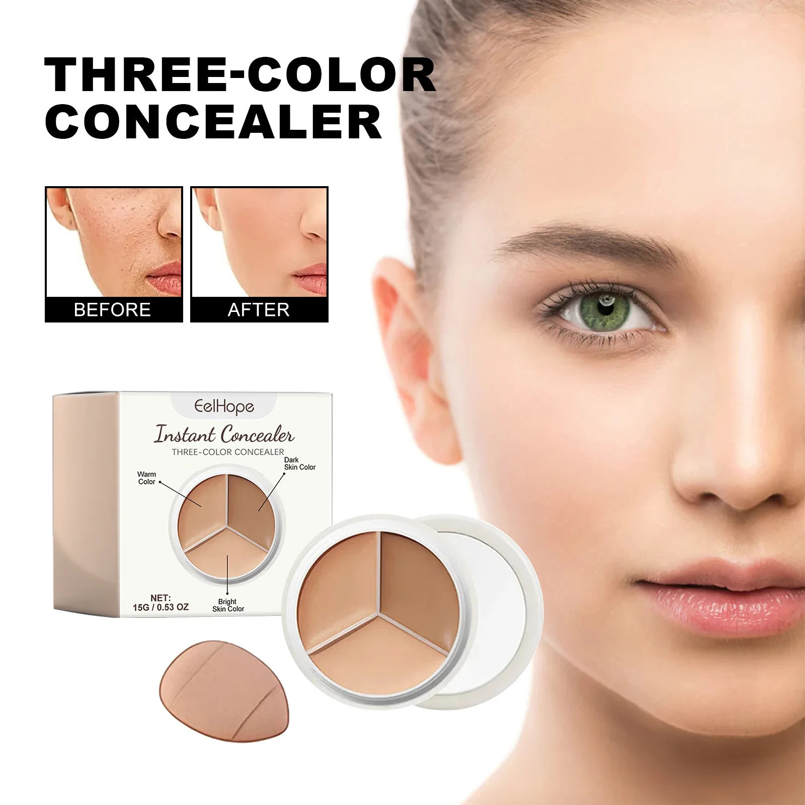 Spot Concealer Tear Trough Concealer Precise Coverage Three Color Partition Beauty And Health Facial Concealer Spot Marks 250222
