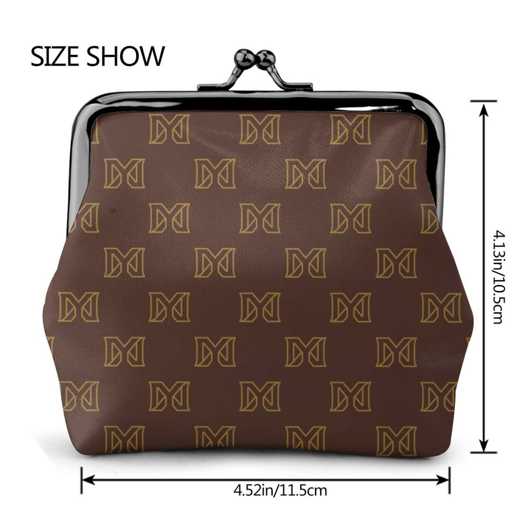 NXY Portable Ladies Leather Kiss Lock Coin Purse Womens Key Pouch Multifunctional Clutch Storage Bag Simple Handheld Change Pouch Hip