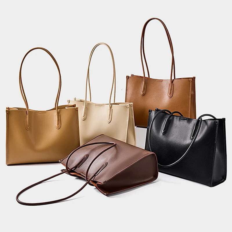 Summer New Retro Genuine Leather Women's Multi Functional Handbag 2025 Trendy Designer Large Capacity Shopping Work Women's Handbag