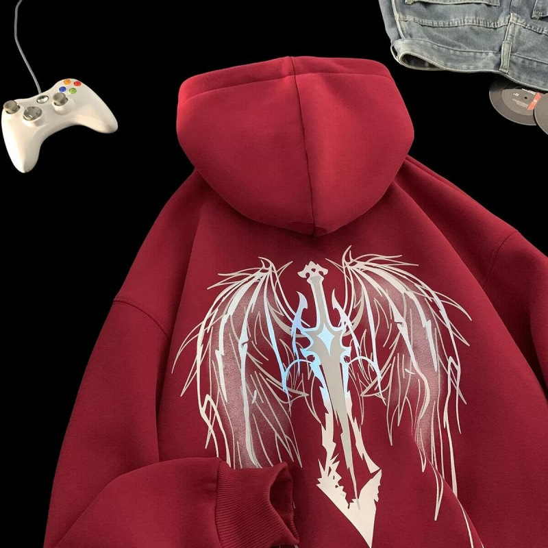 CH02262 New hooded sweatshirt for spring and autumn, men's trendy brand, loose oversize jacket