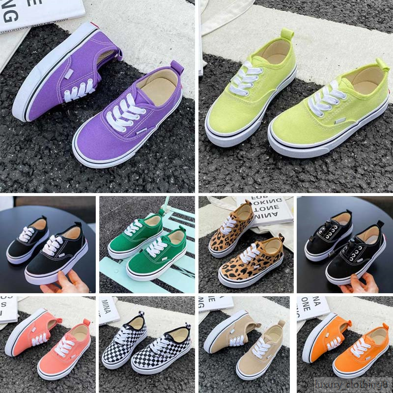2025 Canvas Shoes Plaid Kids Sneakers Classical Casual Big Kid Sport Shoe School for Teen Girls 22-35