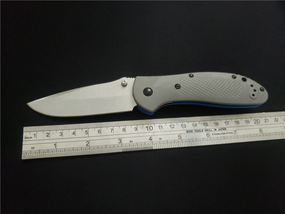 3Models 550 Axis Folding Knife 3.42 Cpm-20Cv Satin Plain Blade, G10 Handles 550Bk-1