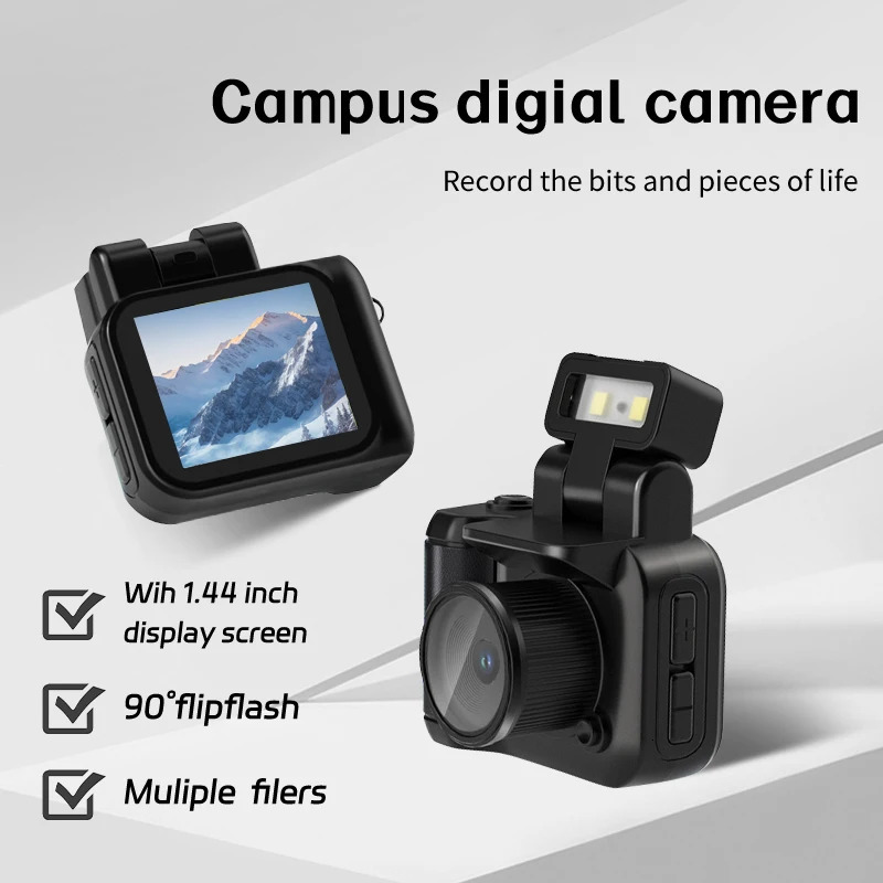 Y4000 Mini Camera with Screen HD 1080p Portable Video Recorder with Flash Light Battery Dock Retro Ultra Compact Digital Camera 250221
