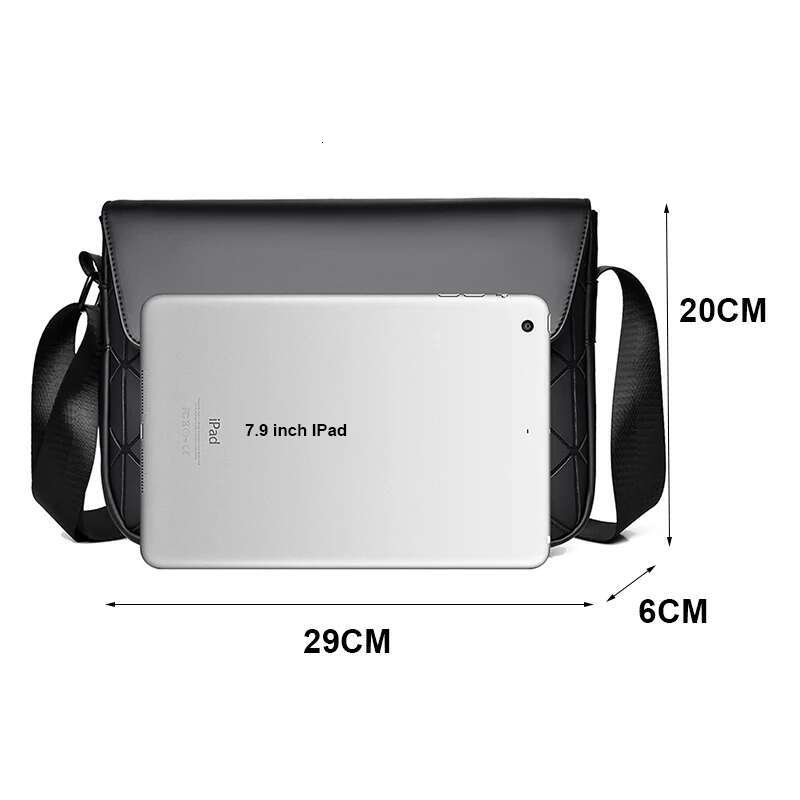 Toposhine Dazzg Colors Grid Flap Coated Waterproof Oxford Fabric Men Shoulder Bag 7.9 Inch Ipad Small Messenger Bags