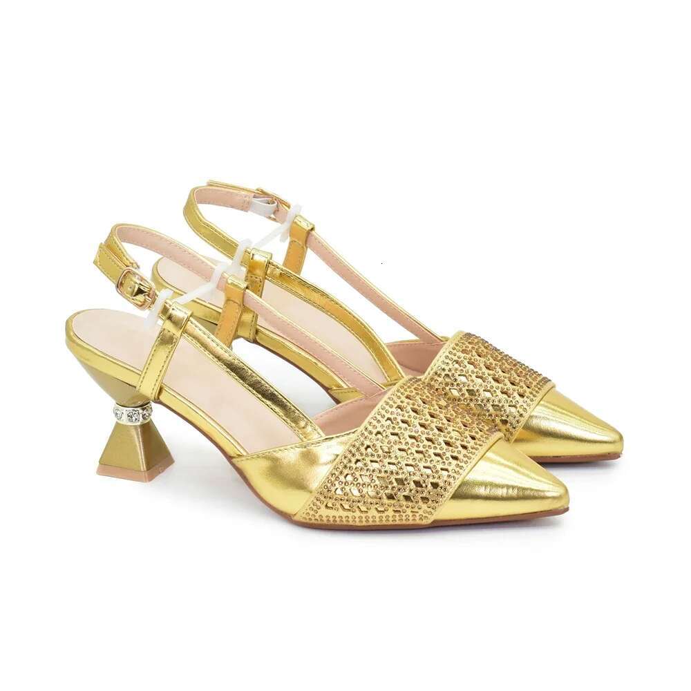 New Arrival Purse Matching Sets Decorated With Rhie Africa Shoe And Bags Set For Party Wedding Shoes Bride