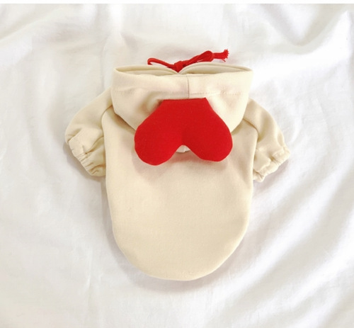 OEM Customizable Heart - Transforming Fleece Hoodies for Dogs and Cats! Available in Sizes for Small, Medium, and Large Breeds, Ideal Autumn