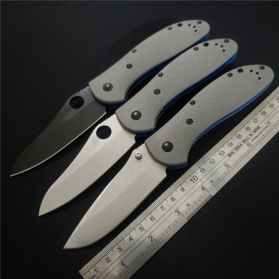 3Models 550 Axis Folding Knife 3.42 Cpm-20Cv Satin Plain Blade, G10 Handles 550Bk-1