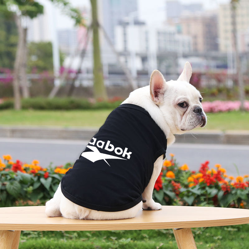 Dog Shirts Pet Printed Clothes with RAABOK Letters Summer Pet T-Shirts Puppy Solid Color Vest Breathable Dog Clothes for Chihuahuas Cats Accessories X