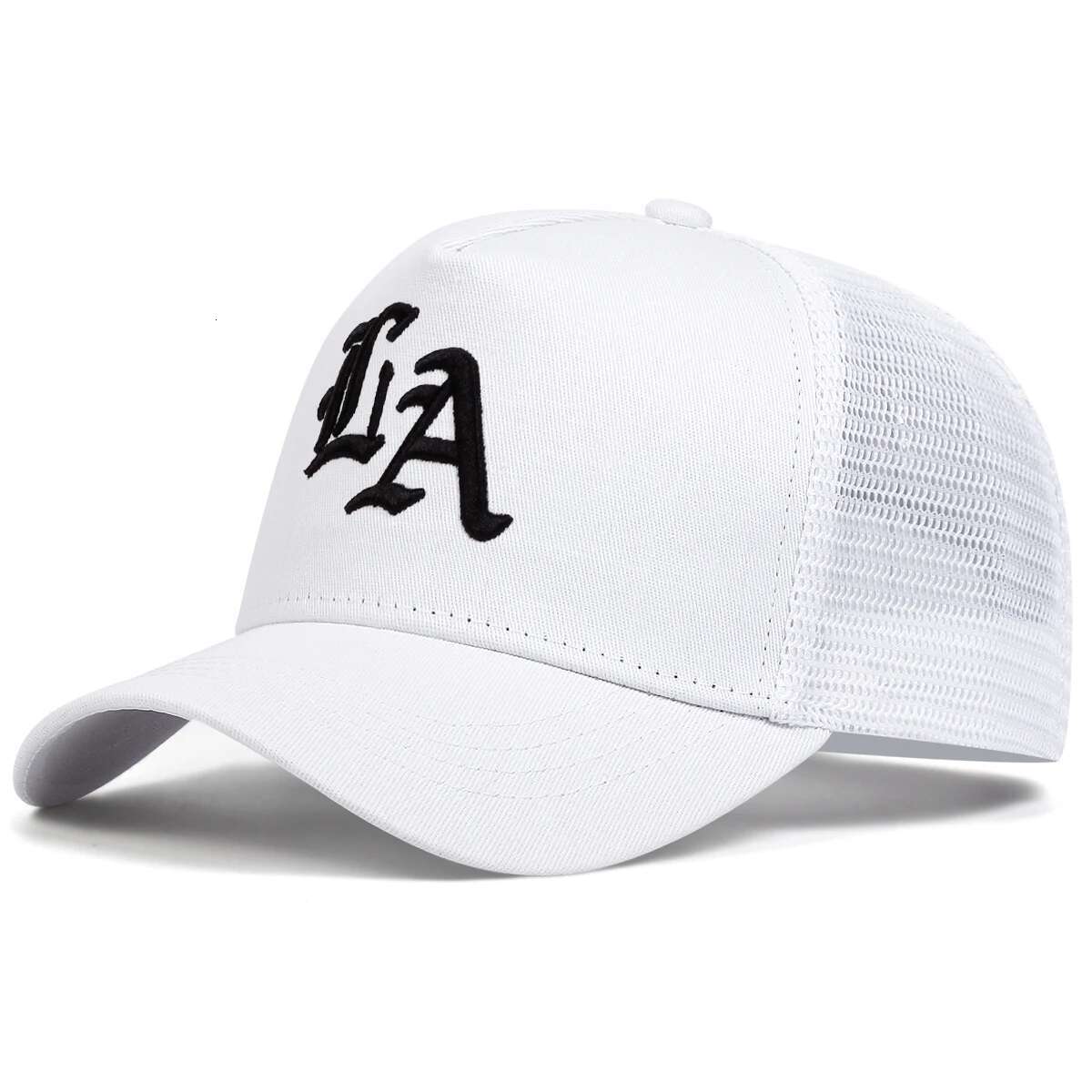 Unisex LA Letter Embroidery Baseball Net Caps Hip Hop Cap Spring Summer Outdoor Adjustable Casual Hats Sunscreen Hat