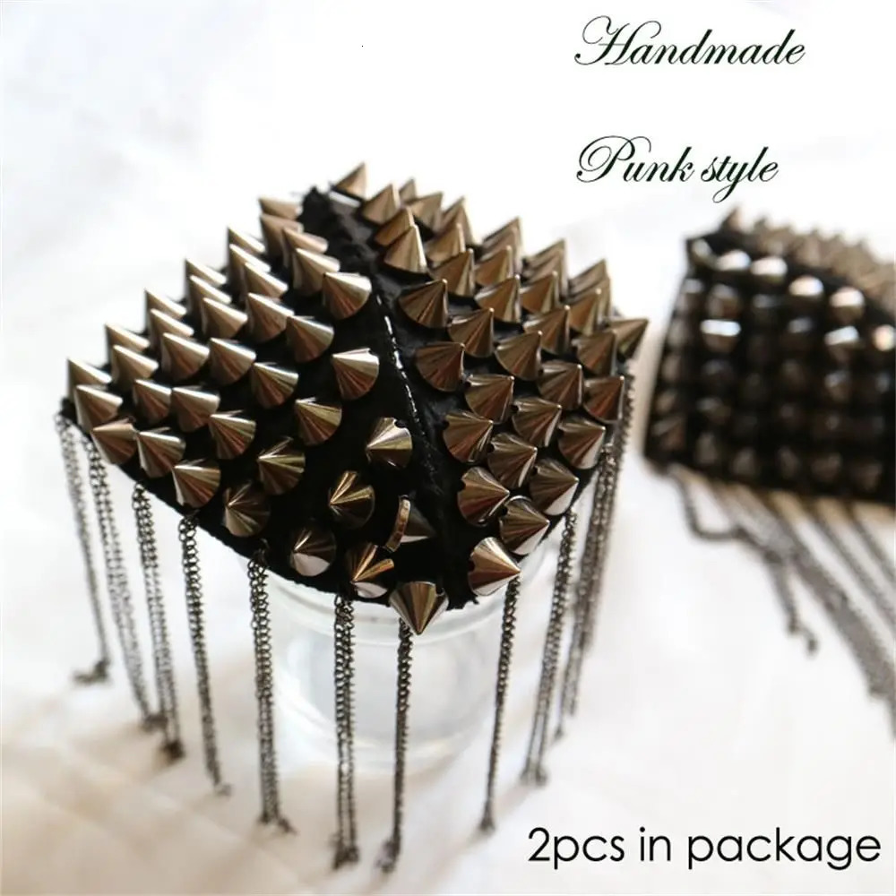 Coat Punk Clothing Accessories Tassel Metal Epaulet Dress Decoration River Pad Brooch Fringed Shoulder Stamp 250225