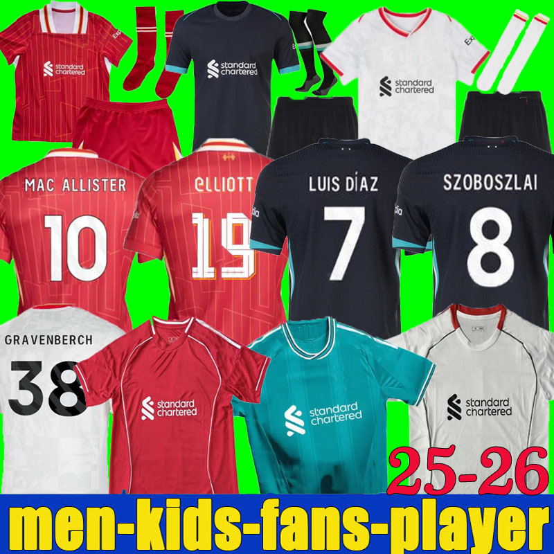3XL 4XL 24 25 26 MAC ALLISTER soccer jerseys GAKPO DARWIN 2024 2025 GRAVENBERCH Luis DIaz football kit shirts men kids A.BECKER fans Player Edition