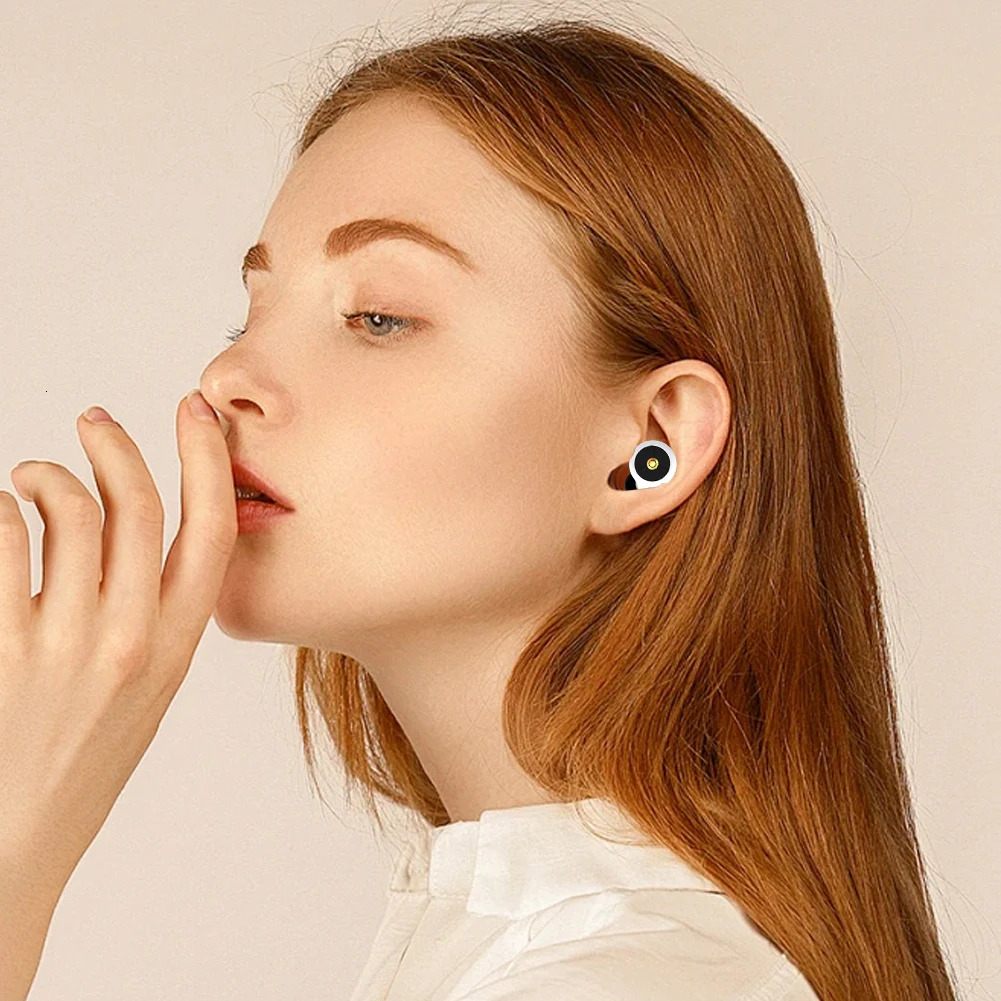 Silicone Ear Protection Earplugs Waterproof Anti-Noise Earplugs Washable with Earplug Caps Case for Swimming Showering 250226