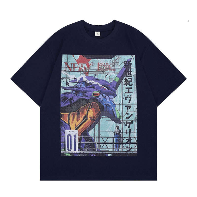 2025 Summer New Harajuku Oversized Short Sleeve and Women Cartoon Anime Printed T-shirt Top for Men