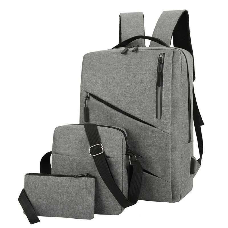 Business Backpack Multifunctional Usb Charging Computer 3Piece Set Backpack Mens Fashionable Large Capacity Backpack University Day Travel Bag 241225