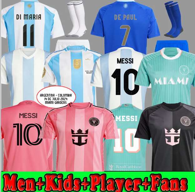 New 2025 2026 soccer Jersey MessiS football shirt men kids kits Suarez Martinez 24 25 26 home away third fans player version sets Inter MiamiS Suarez Martinez Yedlin