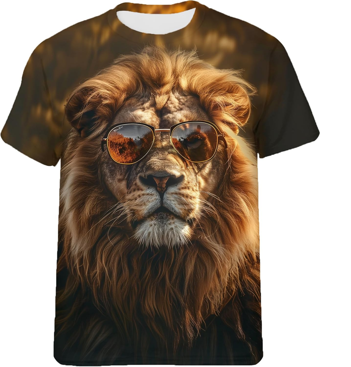Mens T shirt Men's Print Graphic Short Sleeve Summer T-Shirt Novelty Casual Tee tee Casual tops summer clothes Cool Lion