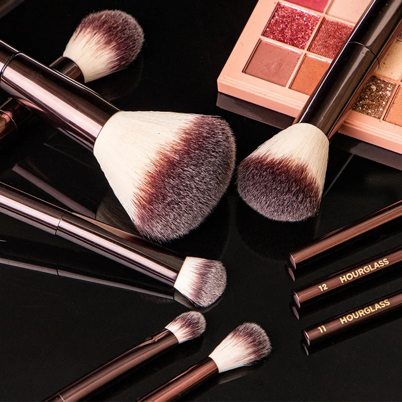 Hourglass Cruelty Free Makeup Brush-19Brushes Set Blusher Powder Eyeshadow Eyebrow Foundation Brush Vegan Makeup Tools 250224