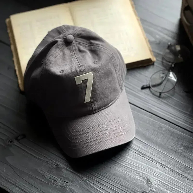 Fashion Numbers Patch Soft Top Baseball Cap 2024 Mens and Womens Retro Outdoor Casual Travel Sun-Poof ed Cap 250221