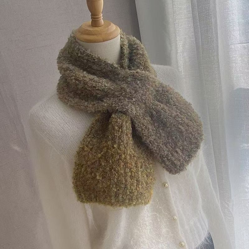 T182 wool circle wool scarf soft skin-friendly 2025 new winter windproof scarf interspersed with high-end feeling