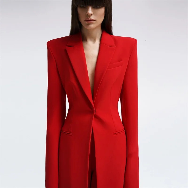 Long Women Suits Set Elegant For Wedding Blazer Party Tuxedo Office Lady JacketPants 2 Pieces Prom Dress Custom Made