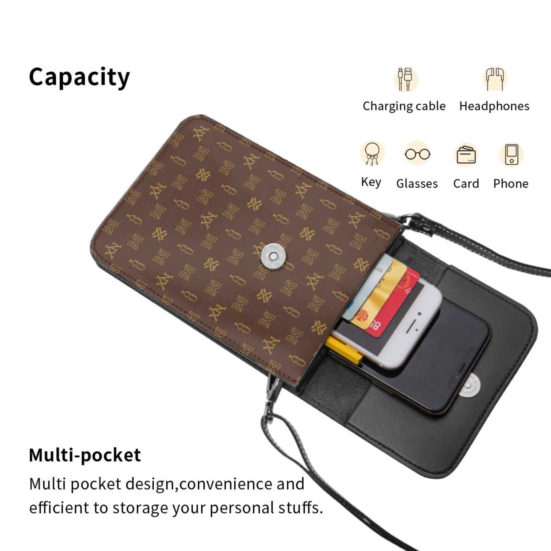 NXY Universal Phone Bag For Women And Men Portable Leather Small Cell Phone Purse Mobile Phone Shoulder Holster Smartphone Shockproof Bag Hip