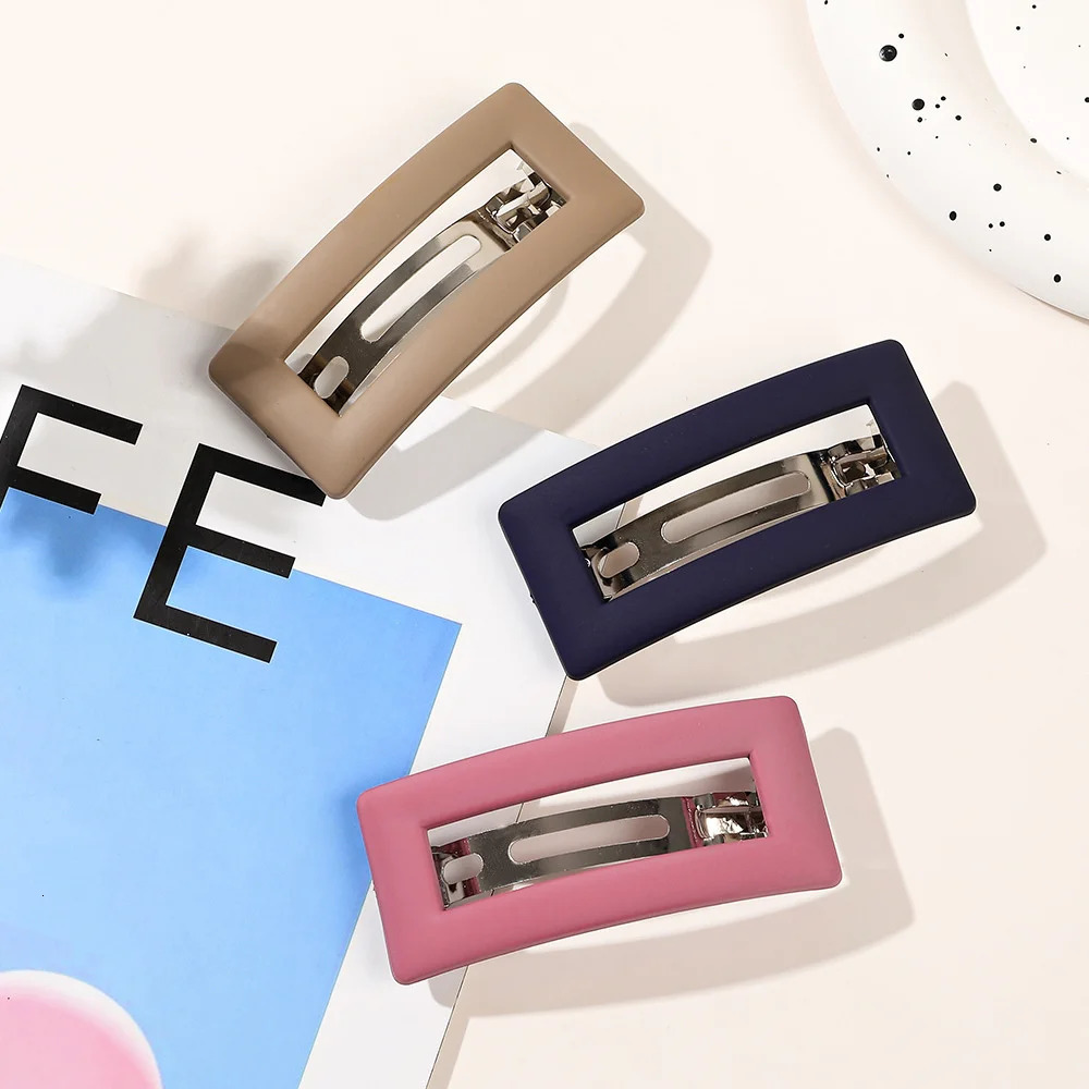 Korean Matte Spring Hair Clip Claw Elegant Hairgrips tail Holder Barrettes For Women Girls Hairpins Fashion Accessories 250218