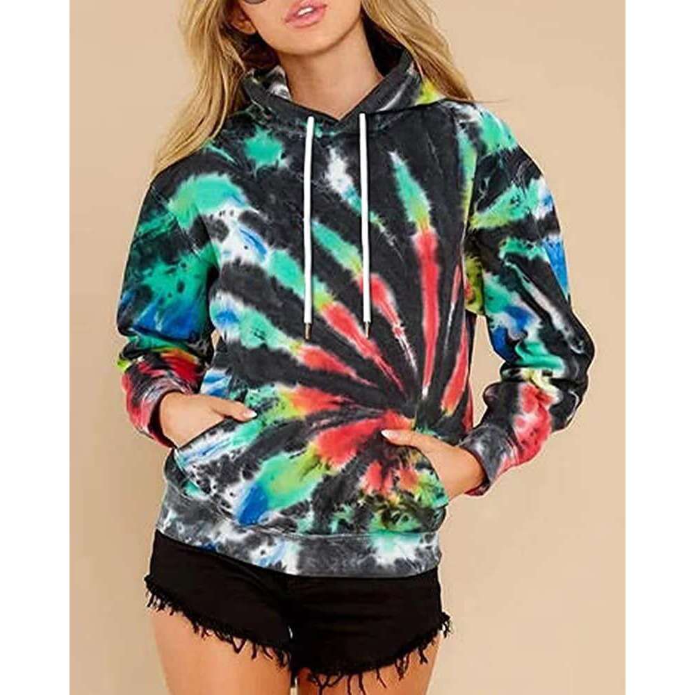 Hot Sale New Arrive Pullover Sweatshirt Hoodie For Men And Women Fleece Tie Dye Hooded