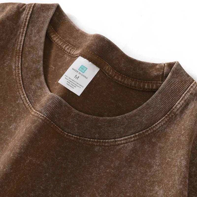 YJKVUR 100% Cotton Washed Vintage Oversized T-shirt Mens Clothing 2024 Summer Causal Korean Y2k Classical Short Sleeve Tops 250225