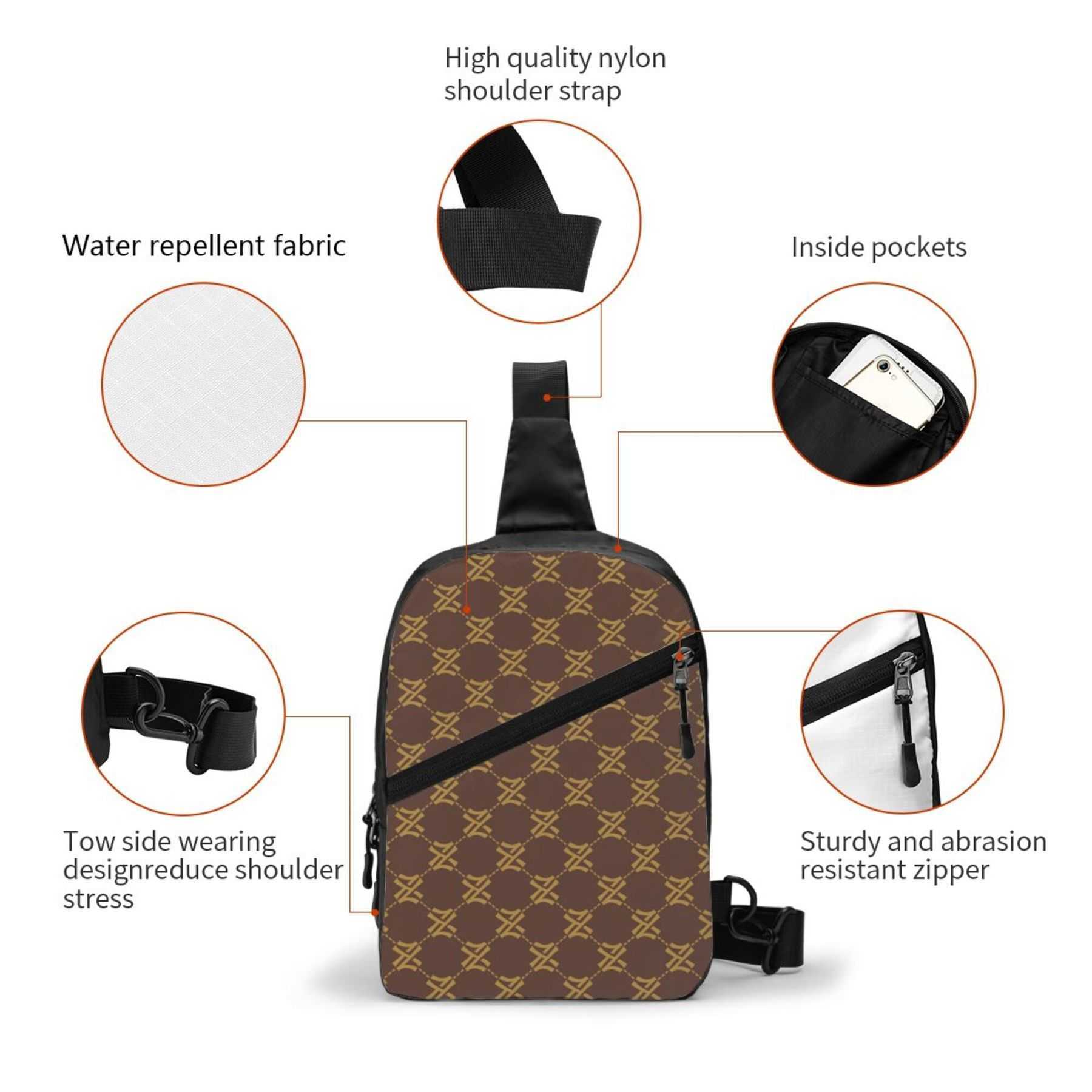 NXY Designer Chest Bag Men Cross Body Bag Sling Bag Shoulder Bag Zip Pocket Backpack Mens Womens Crossbody Chest Pack Purse