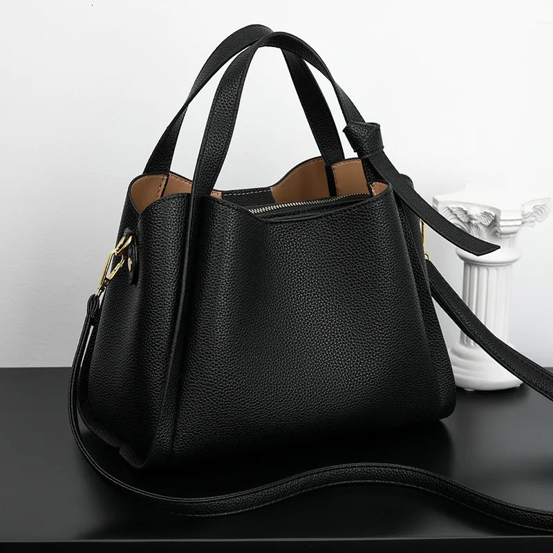 Versatile Bucket Shoulder Bags Women Designer PU Leather Messenger Crossbody Bags Ladies Casual Solid Color Purse Handbag 250225