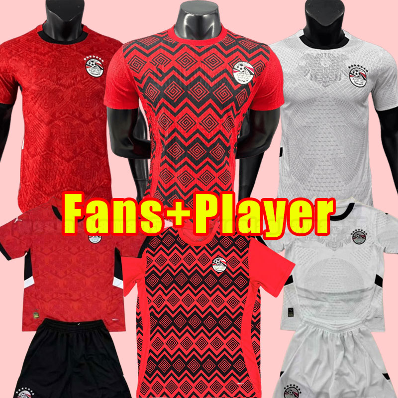 2024 2025 Egypt Soccer Jerseys M.SALAH TREZEGUET ELNENY national team home away 24 25 football men shirt fans player version vest AWAY training pre-match kits