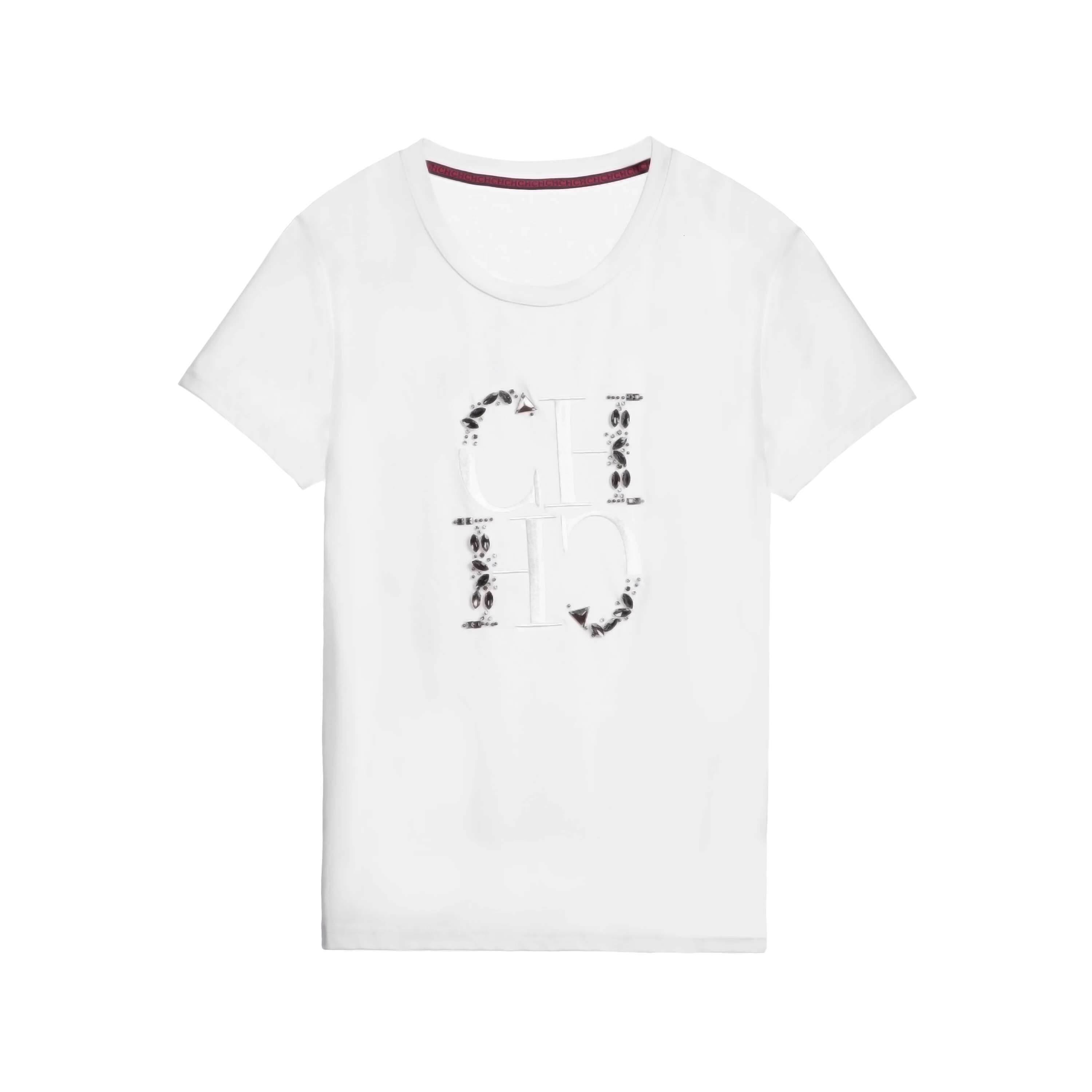 CHCH New Summer Heavy Craft Embroidery T-Shirt Fashion Casual Women's Short Sleeve