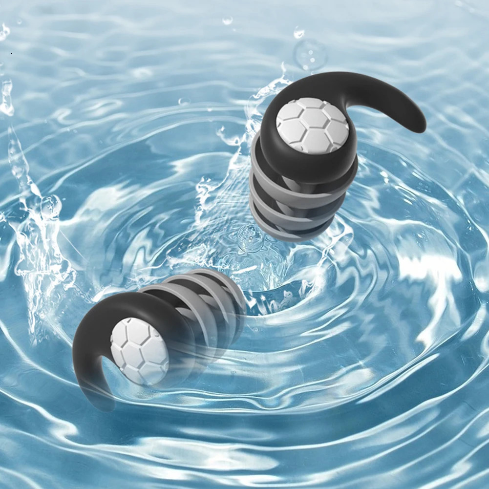 Silicone Earplugs Waterproof Swimming Ear Plugs Noise Reduction Ear Protector for Sleeping Diving Soft Nano Silica Gel Earplug 250226
