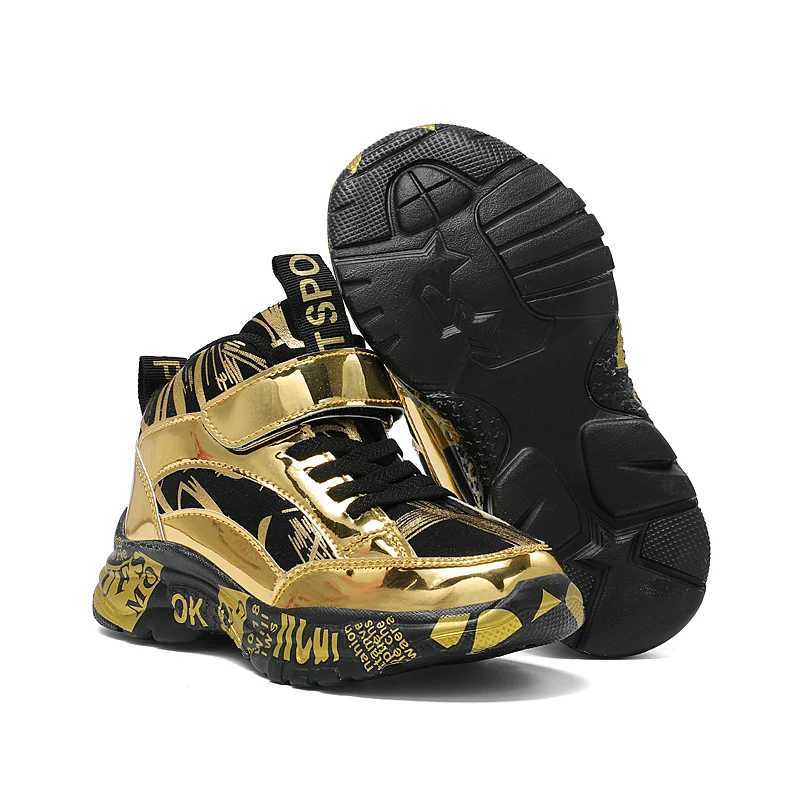 Athletic Outdoor New Childrens Casual Sneakers Fashion Golden s Shoes Basketball Leather Sneakers For Boy Sports Shoes tennis kids boys S25226