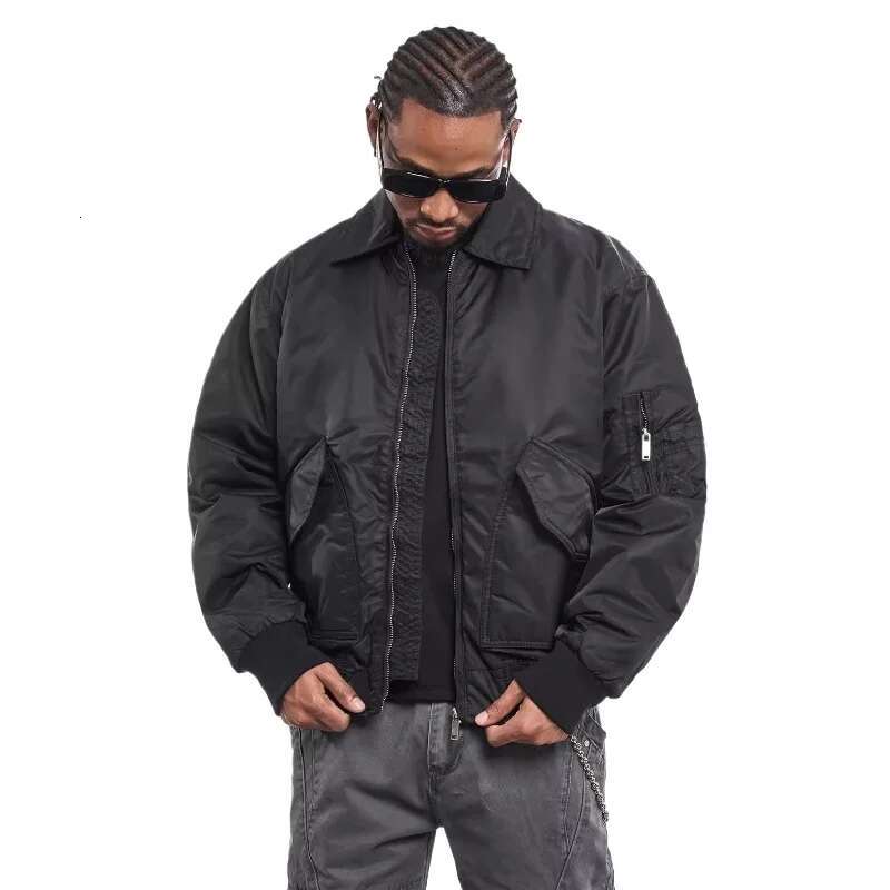 American Bomber Cotton-Padded Vintage Autumn And Winter Lapel Toog Thickened Thermal Cotton Jacket Men