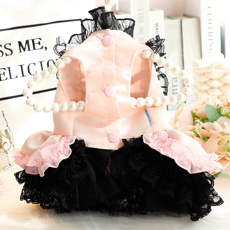 Wholesale Summer Small Dog Dress Lollita Style Chic Rose Tutu Dress For Princess Pet Clothes Supplies