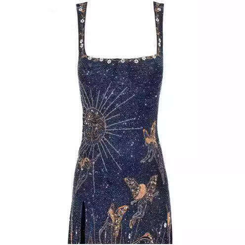 Women's Dress Sexy Women's New Sexy 3D Printed Slit Dress
