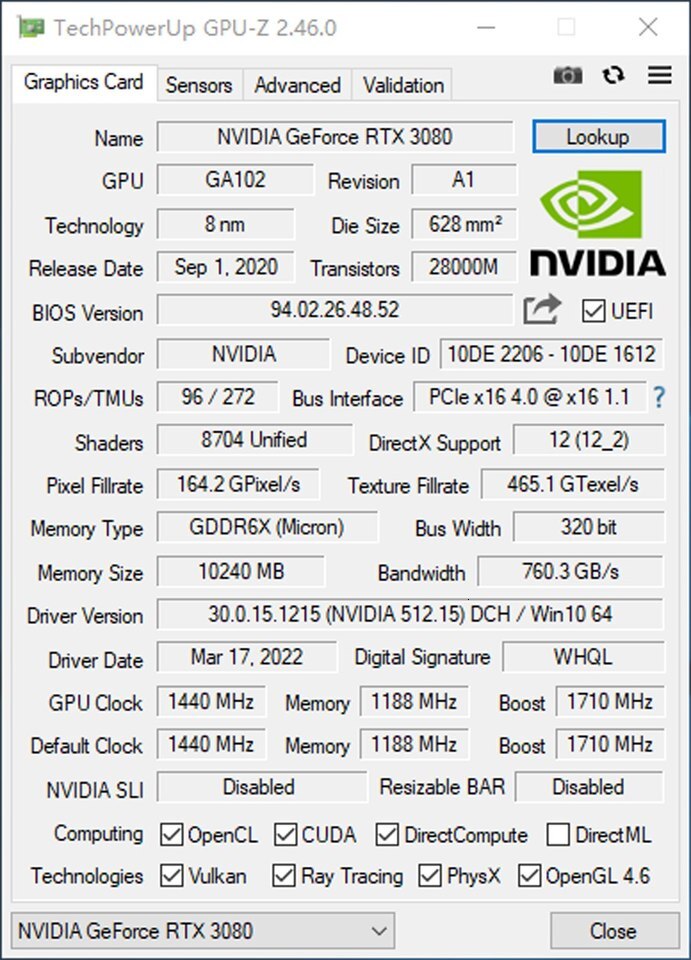MLLSE RTX 3080 10GB Graphics Card GDDR6X 320 Bit PCI-E 4.016 8+8Pin NVIDIA GPU RGB Lighting Gaming Video Card Placa De Video
