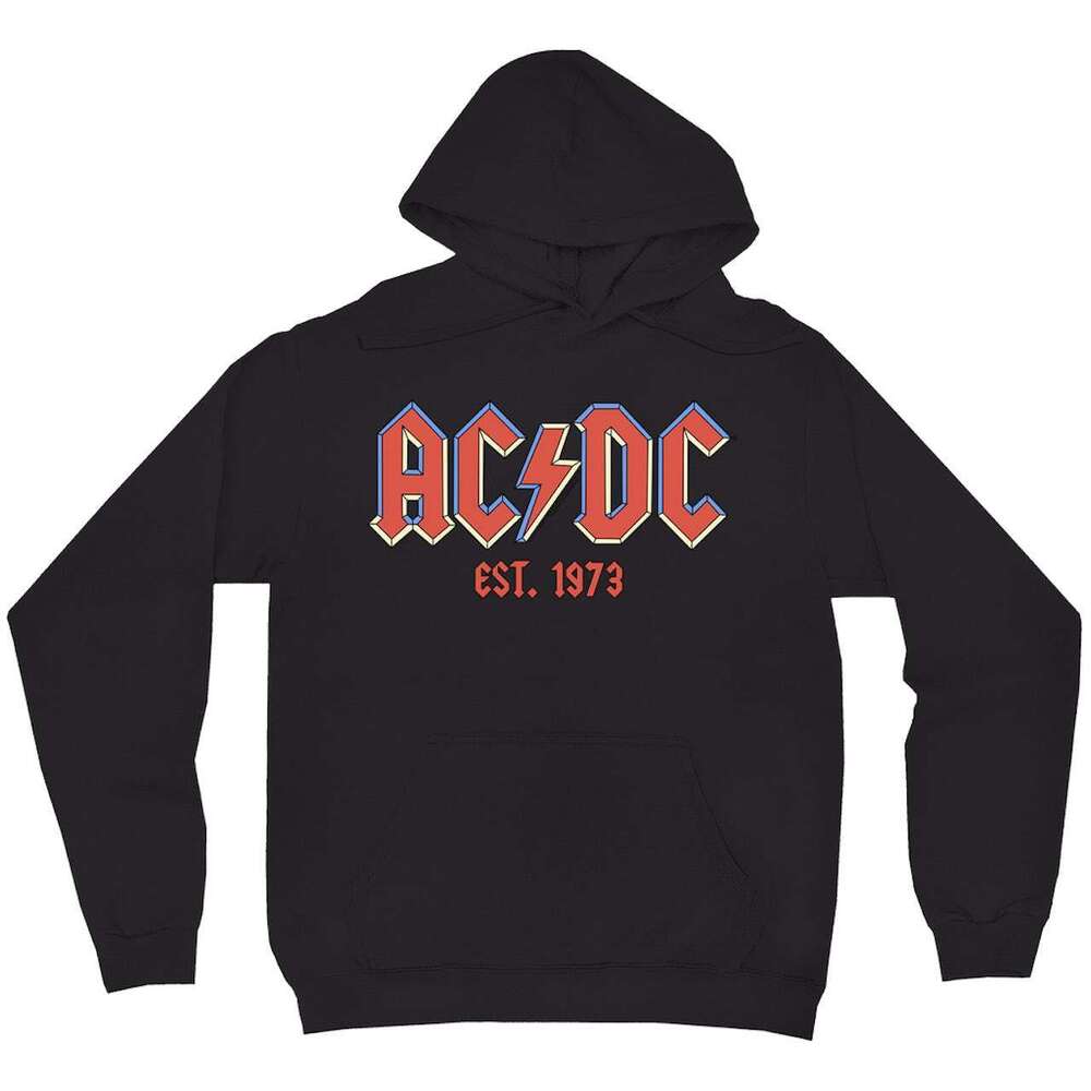 80s classic high street punk ACDC rock band autumn and winter new men's loose hooded sweatshirt