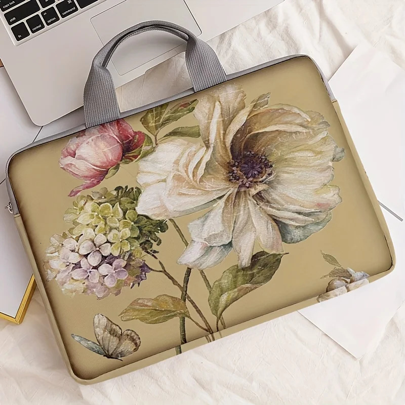 1piece set flower patterned laptop bag briefcase suitable for 14 inch laptops fixed 250221