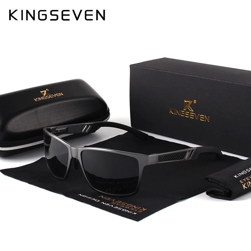 KINGSEVEN Aluminum Square Men/Women Polarized Coating Mirror Sun GlassesEyewear Sunglasses For Men 250221
