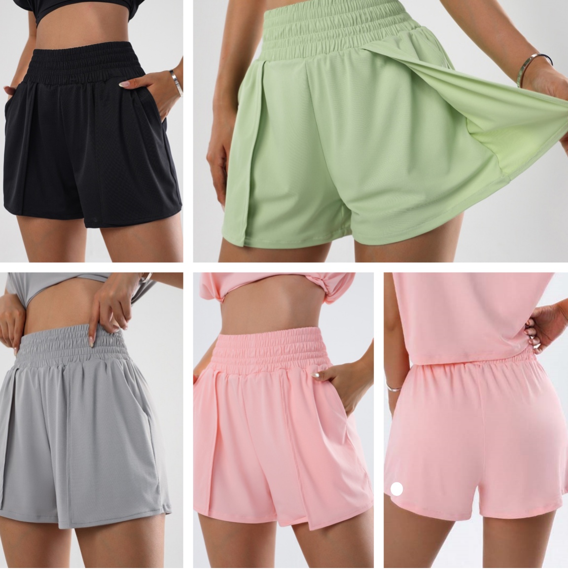 Uu-L4192 Sports Anti-Exposure Quick-Drying Women's Yoga Running Fiess Tennis Shorts