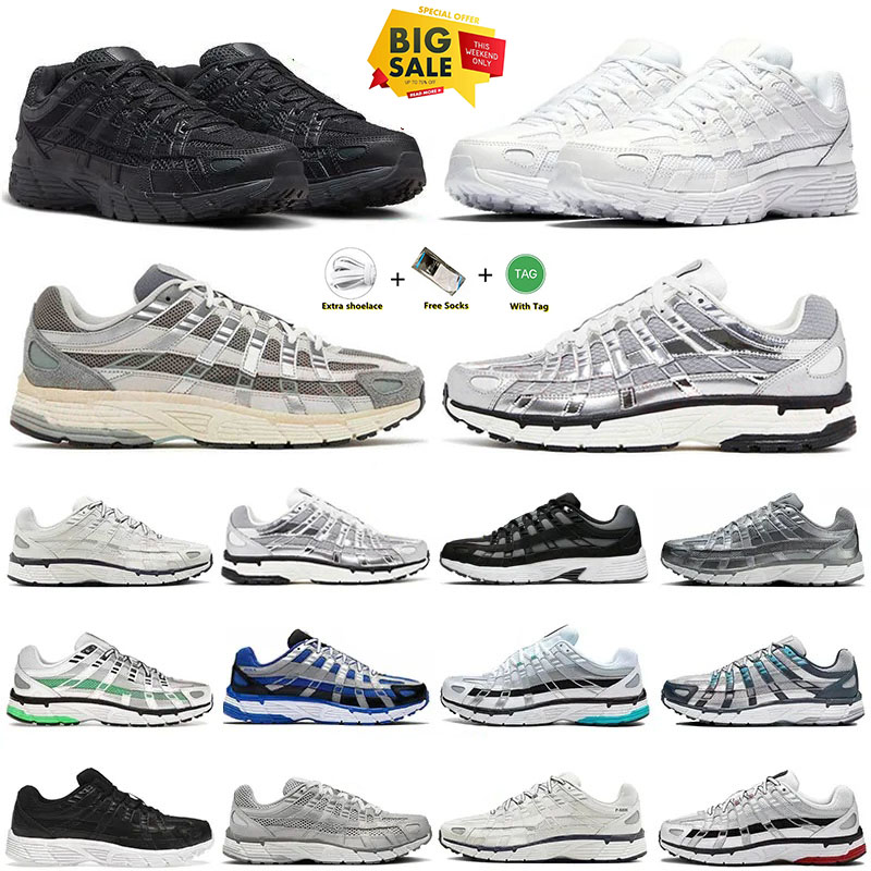 2025 P6000 Designer Shoes trainer P 6000 Metallic Silver Triple Black White Anthracite Smoke Grey Gold Royal Outdoor Sports Trainers Running Men Women Sneakers