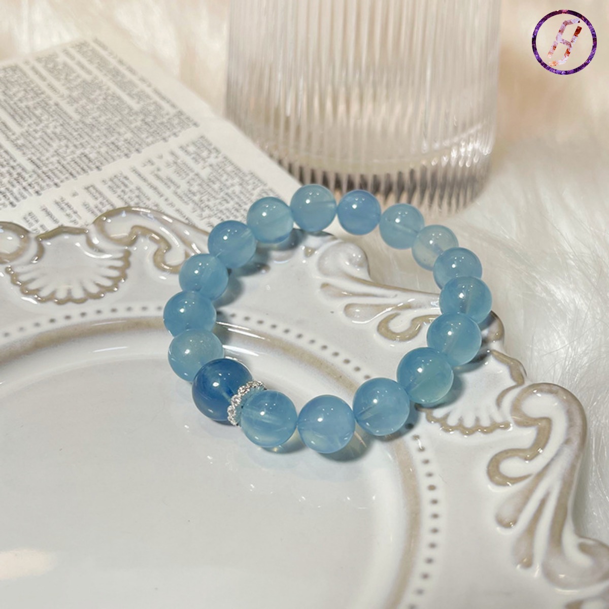 2025 New Network Hit Nezha 2 Series A Variety of Original Bracelets Natural Crystal Aquamarine A Variety of Crystal Womens Bracelet Customization
