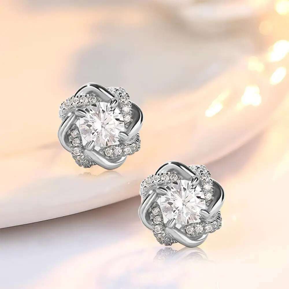 Christmas Gift Trendy Star Of David 2 Carat 6.5mm Moissanite Earrings Studs Pure Sier Certificated Women's Jewelery New In